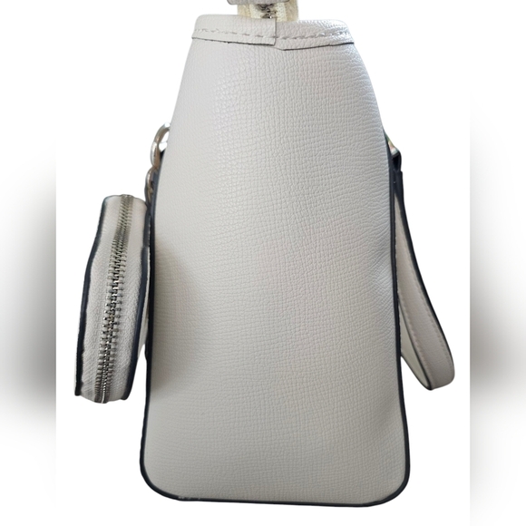 Karl Lagerfeld White Leather And Tan Tweed, Women's Shoulder/Cross Body, New! - Picture 7 of 9